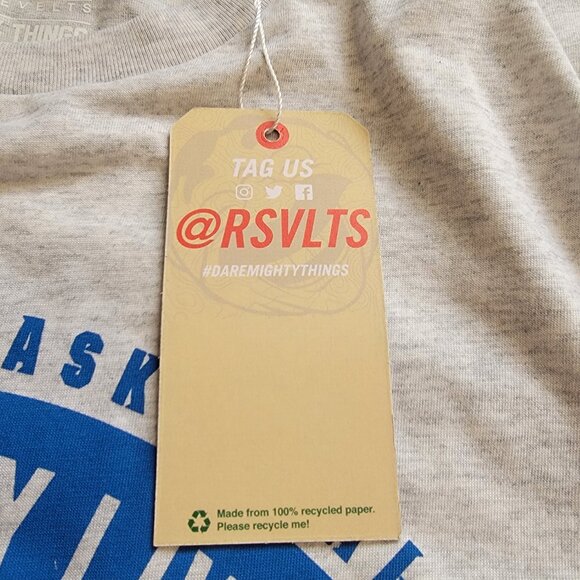 Seton Hall Pirates Basketball Graphic Tee Shirt by RSVLTS, Gray, Medium, NWT - Picture 7 of 12